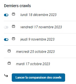 lancer comparaison ce crawl