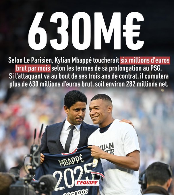 salaire mbappé