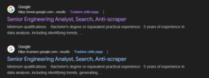 job google scrapping